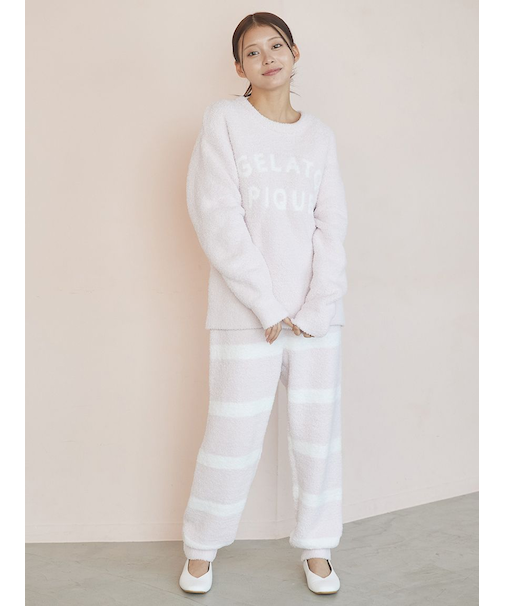 パウダーロゴジャガードプルオーバー&ロングパンツセット