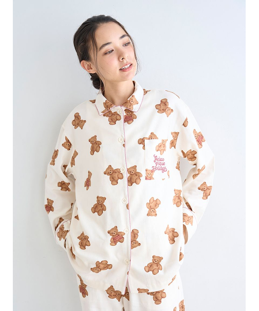 【HOLIDAY】ベア柄ネルシャツ