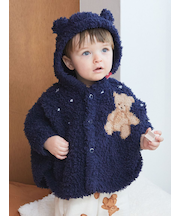 【HOLIDAY】【BABY】ジェラートスノーベアジャガードポンチョ