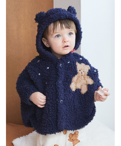 【HOLIDAY】【BABY】ジェラートスノーベアジャガードポンチョ