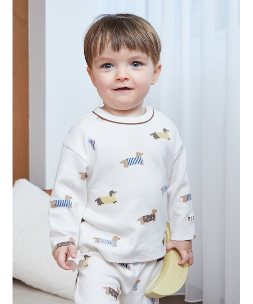 【BABY】ダックスフンド柄ロンT