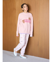 ダックスフンド柄ロングパンツ