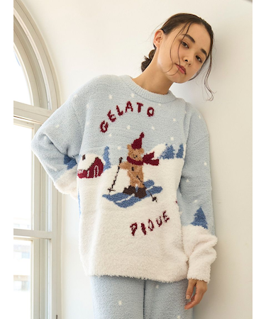 【HOLIDAY】スキーベアジャガードプルオーバー