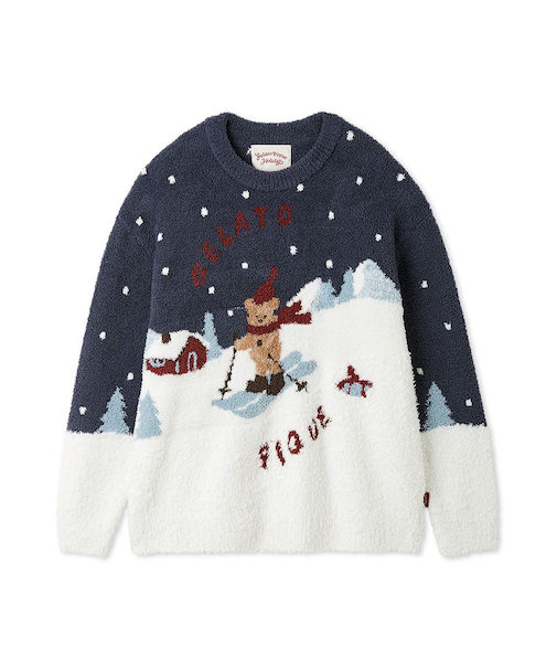 【HOLIDAY】スキーベアジャガードプルオーバー