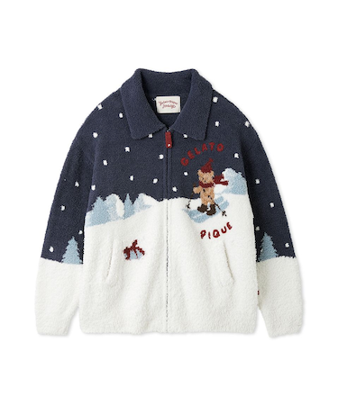 【HOLIDAY】スキーベアジャガードカーディガン