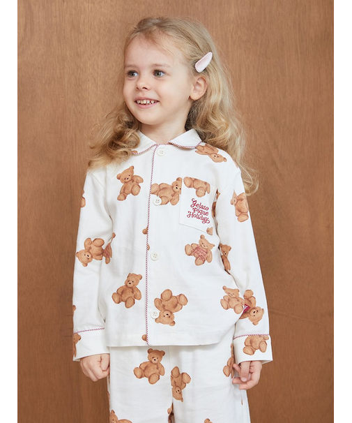【HOLIDAY】【KIDS】ベア柄ネルシャツ