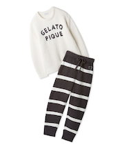 【HOMME】パウダーロゴジャガードプルオーバー&ロングパンツセット