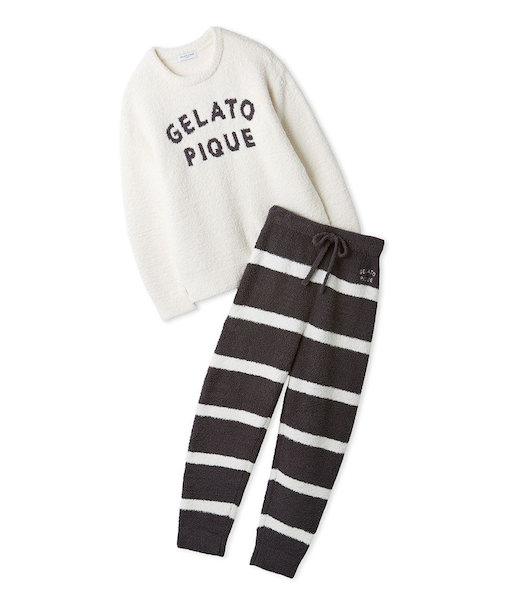 【HOMME】パウダーロゴジャガードプルオーバー&ロングパンツセット