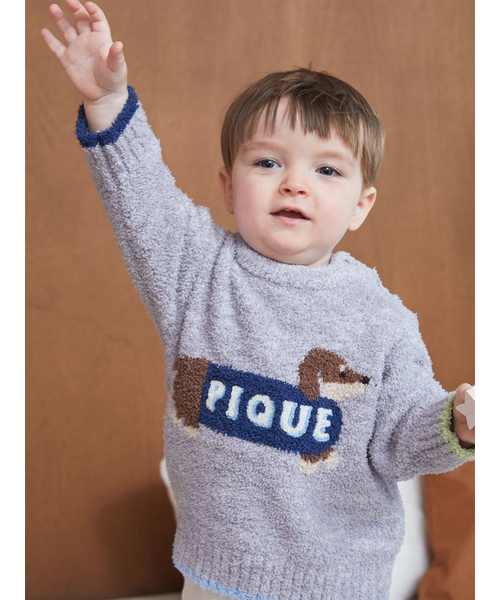 BABY】ベビモコダックスフンドジャガードプルオーバー｜ジェラートピケ