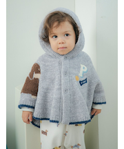 【BABY】ベビモコダックスフンドジャガードポンチョ