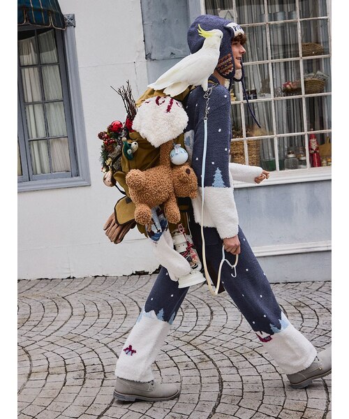 HOLIDAY】【HOMME】スキーベアジャガードロングパンツ｜ジェラートピケ