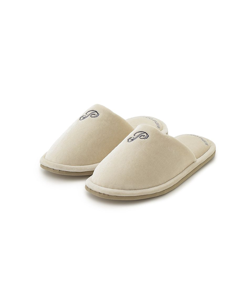 エンブレムモチーフベロアルームシューズ