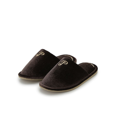 エンブレムモチーフベロアルームシューズ