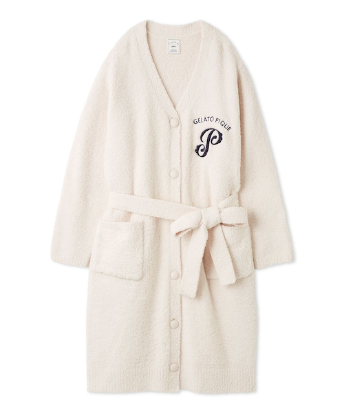 ジェラピケ　パウダーエンブレムモチーフロングカーディガン　レディース パウダーエンブレムモチーフロングカーディガン｜ジェラートピケの通販