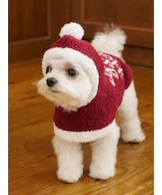 【HOLIDAY】【CAT&DOG】ベビモコサンタケープ