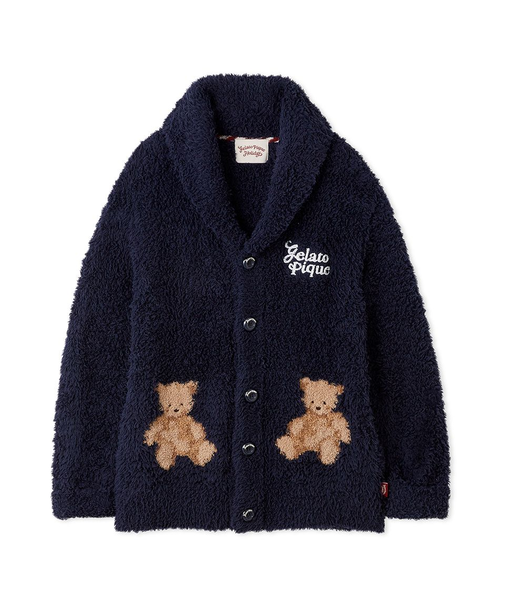 【HOLIDAY】【HOMME】ジェラートスノーベアジャガードショールカーディガン