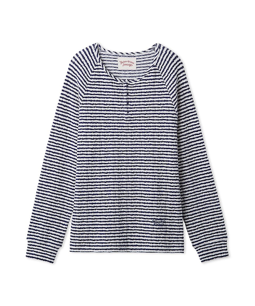 【HOLIDAY】【HOMME】ボーダーふくれジャガードロンT