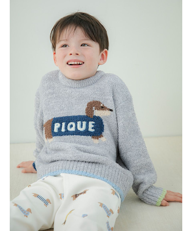 【KIDS】ベビモコダックスフンドジャガードプルオーバー