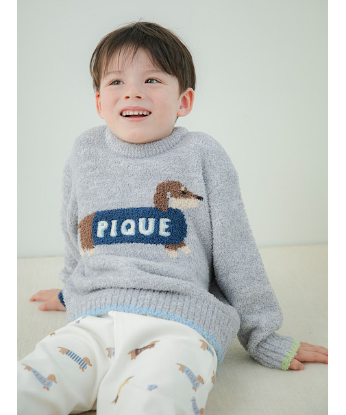 【KIDS】ベビモコダックスフンドジャガードプルオーバー