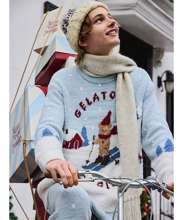 【HOLIDAY】【HOMME】スキーベアジャガードプルオーバー