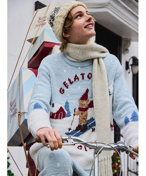 【HOLIDAY】【HOMME】スキーベアジャガードプルオーバー