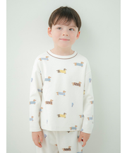 【KIDS】ダックスフンド柄ロンＴ