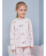 【KIDS】ダックスフンド柄ロンT