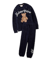 【ONLINE限定】【HOLIDAY】【HOMME】ジェラートスノーベアジャガードプルオーバー&ロングパンツセット