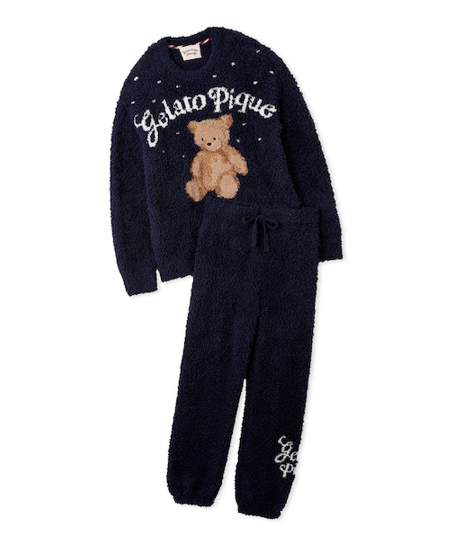 【ONLINE限定】【HOLIDAY】【HOMME】ジェラートスノーベアジャガードプルオーバー&ロングパンツセット