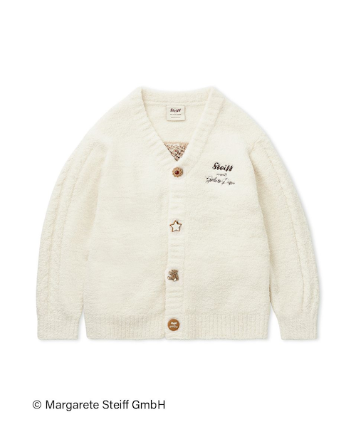 Steiff】【UNISEX】パウダージャガードカーディガン｜ジェラートピケの