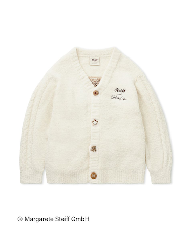 【Steiff】【UNISEX】パウダージャガードカーディガン