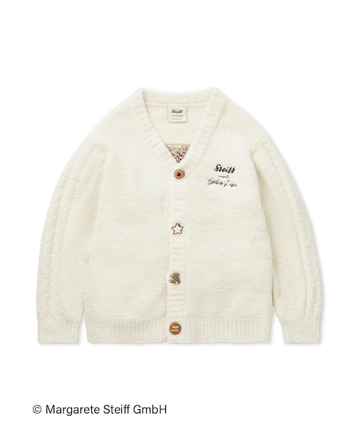 【Steiff】【UNISEX】パウダージャガードカーディガン