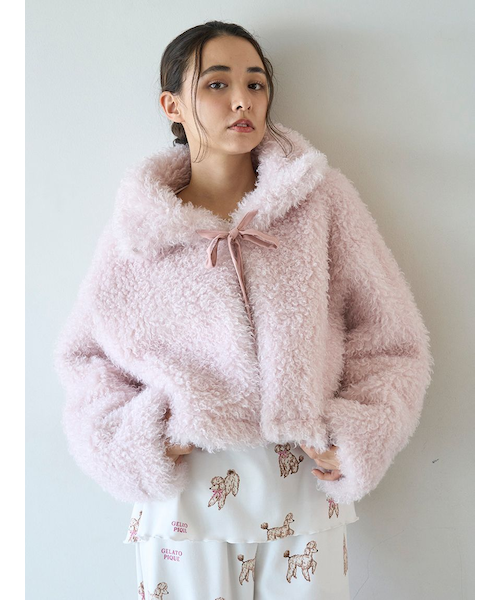 ジェラートピケ プードルボアカーディガン プードルボアカーディガン｜ジェラートピケの通販｜&mall（アンド