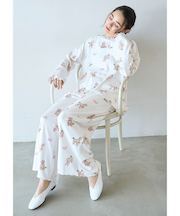 プードル柄ロングパンツ