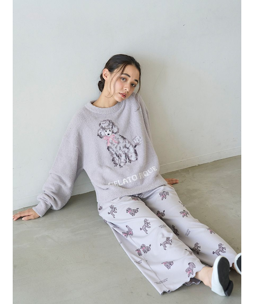 プードル柄ロングパンツ｜ジェラートピケの通販｜&mall（アンドモール