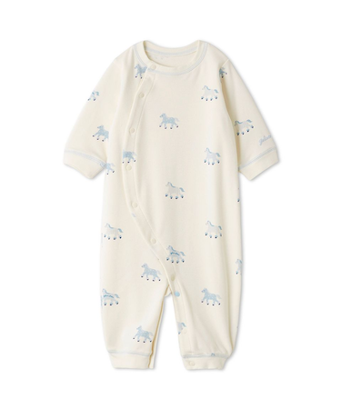 【BABY】新生児ポニー柄2WAYオール