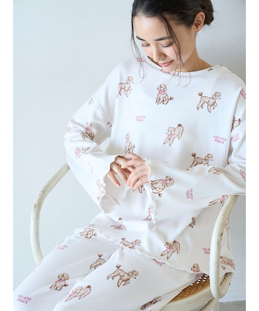 プードル柄ロンT