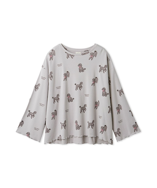 プードル柄ロンT