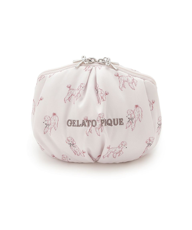 プードル総柄ポーチ