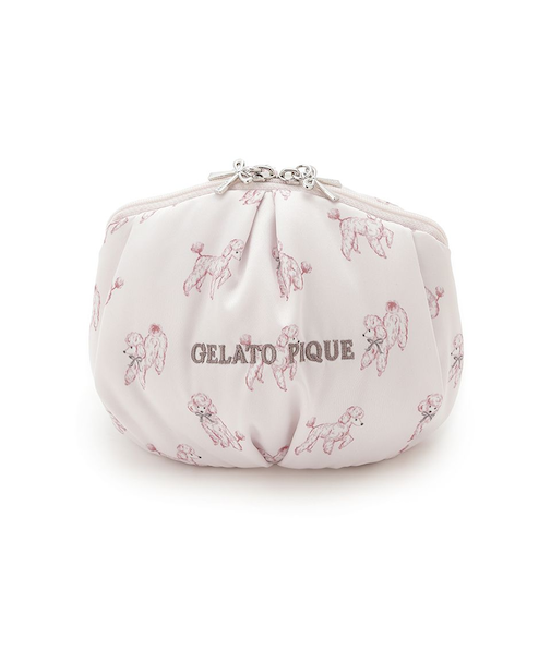 プードル総柄ポーチ