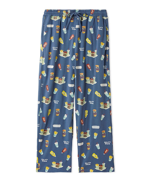 【ヒラノトシユキ】【HOMME】ハンバーガー総柄ロングパンツ