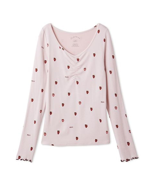 ジェラートピケ　ストロベリー ストロベリー柄ロンT｜ジェラートピケの通販｜&mall（アンドモール