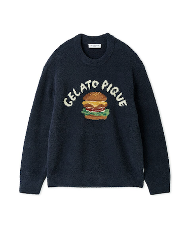 【ヒラノトシユキ】【HOMME】パウダーハンバーガージャガードプルオーバー