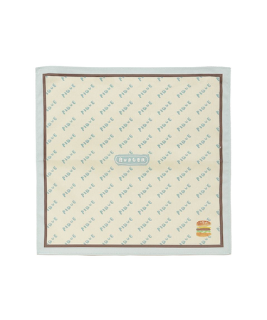 【ヒラノトシユキ】【HOMME】ハンバーガープリントハンカチ