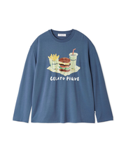 【ヒラノトシユキ】【HOMME】ハンバーガーワンポイントプリントロンT