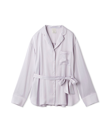 裏起毛サテンシャツ