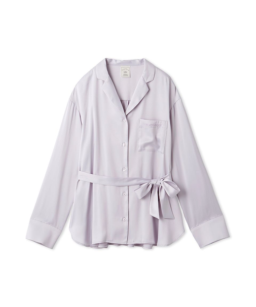 裏起毛サテンシャツ