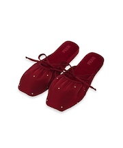 リボンルームシューズ