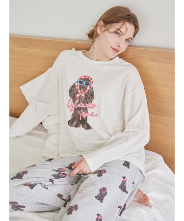 スカーフDOGワンポイントロンT