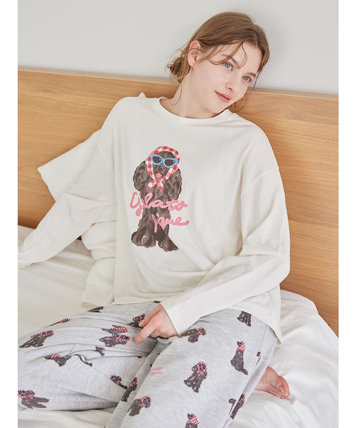 スカーフDOGワンポイントロンT